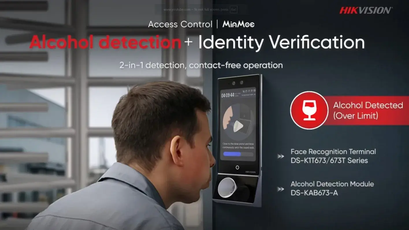 Terminal cu recunoaștere facială și detecție alcool (imagine producător)
